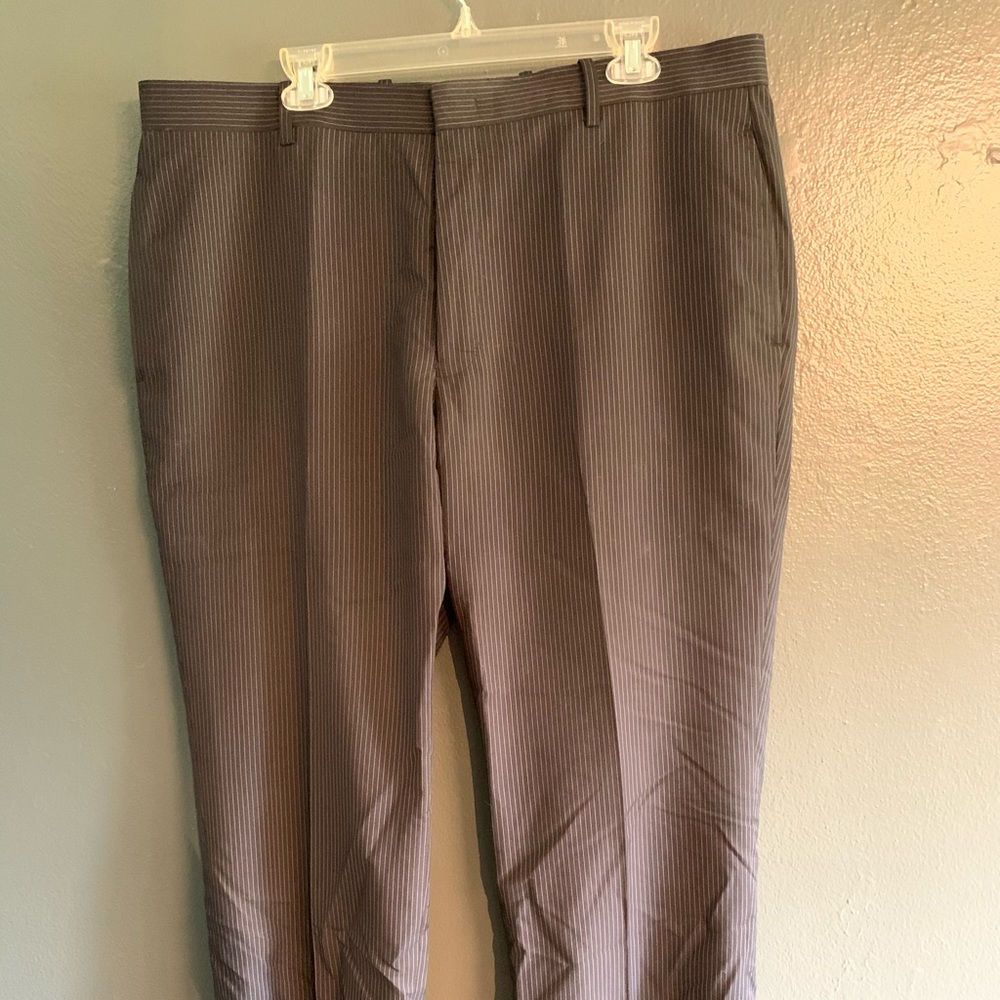 INC black pinstripe dress pants